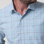 Camisa Algodón Orgánico Hombre Mild Azul Cuadrillé Rockford