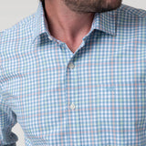 Camisa Algodón Orgánico Hombre Mild Azul Cuadrillé Rockford