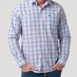 Camisa Algodón Orgánico Hombre Mild Blanco Cuadrillé Rockford