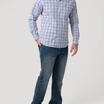 Camisa Algodón Orgánico Hombre Mild Blanco Cuadrillé Rockford