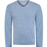 Sweater Cashemira Hombre Cash V Celeste Rockford