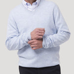 Sweater Cashemira Hombre Cash V Celeste Rockford