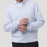 Sweater Cashemira Hombre Cash V Celeste Rockford