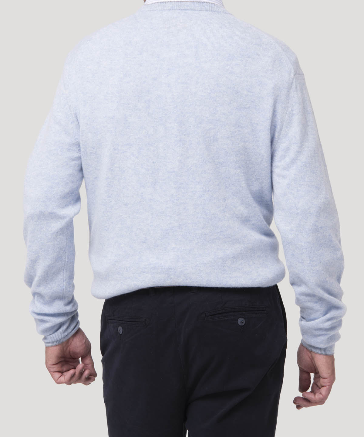 Sweater Cashemira Hombre Cash V Celeste Rockford