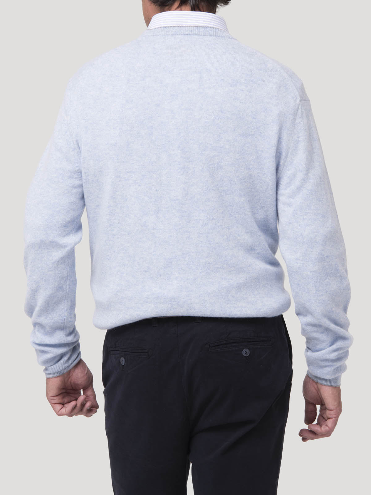 Sweater Cashemira Hombre Cash V Celeste Rockford