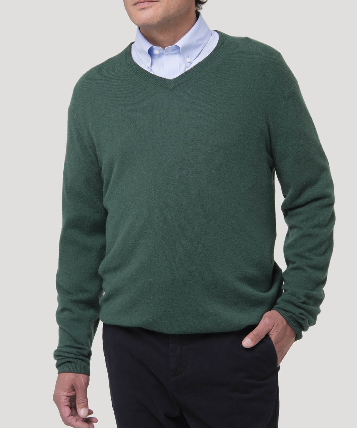 Sweater Cashemira Hombre Cash V Verde Rockford