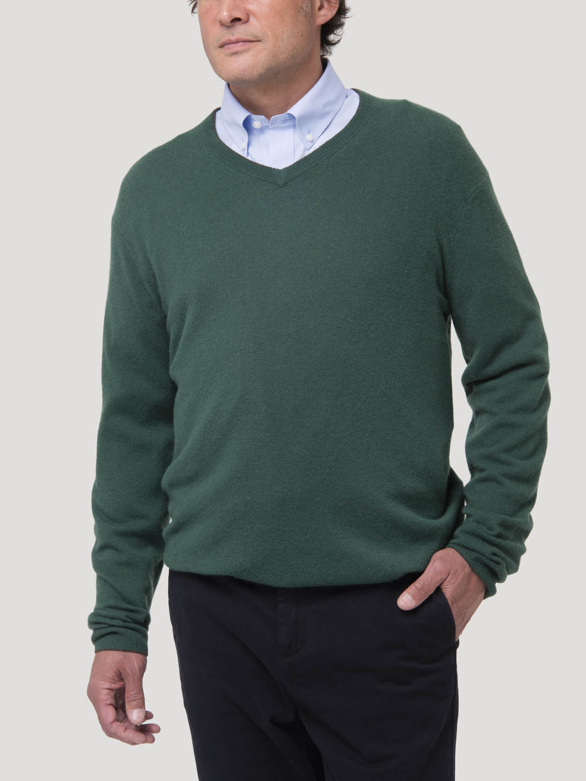 Sweater Cashemira Hombre Cash V Verde Rockford