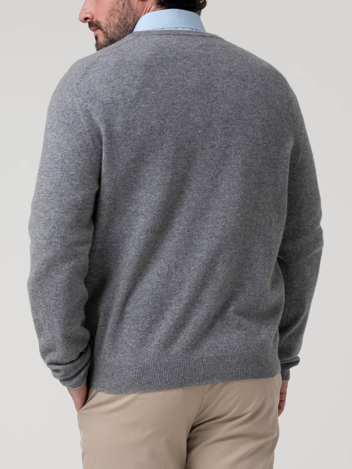 Sweater Cashemira Hombre Cash V Gris Rockford