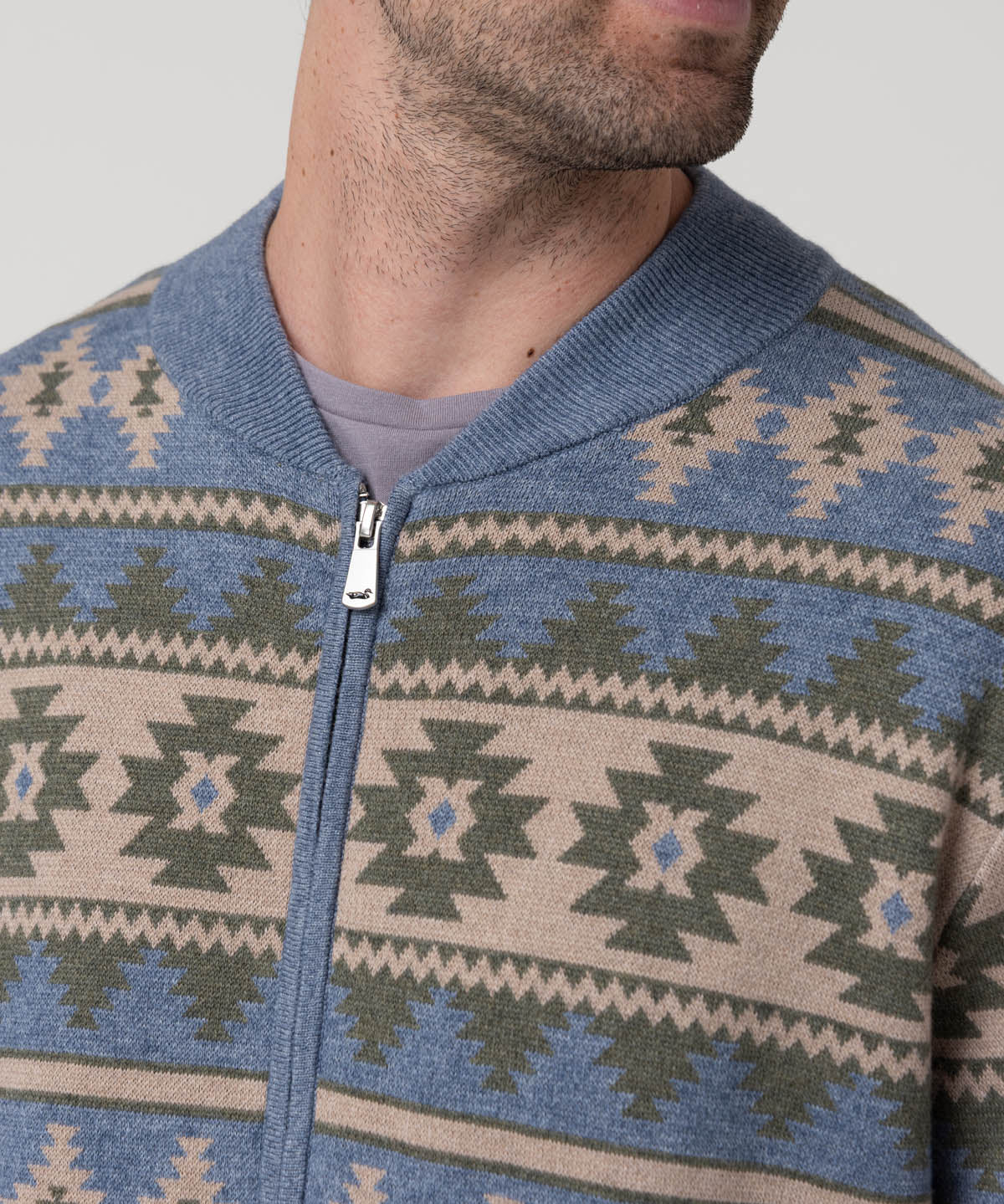 Sweater Poliéster Reciclado Hombre Aven Celeste Rockford