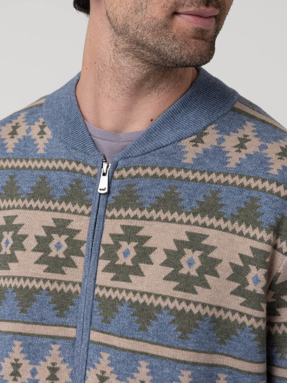 Sweater Poliéster Reciclado Hombre Aven Celeste Rockford