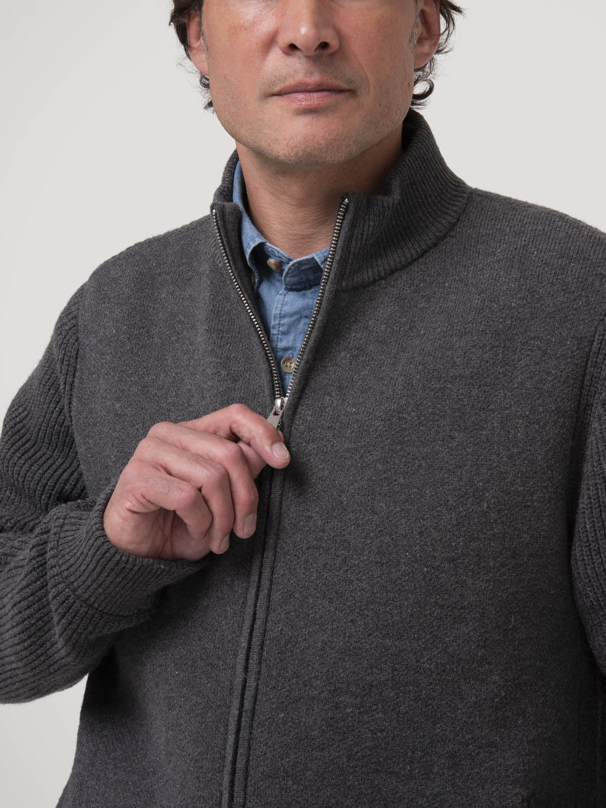 Sweater Poliéster Hombre Keld Gris Oscuro Rockford