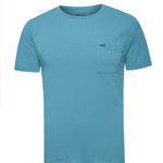 Polera Algodón Reciclado Hombre Essentpoc Celeste Rockford