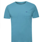 Polera Algodón Reciclado Hombre Essentpoc Celeste Rockford