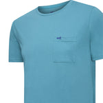 Polera Algodón Reciclado Hombre Essentpoc Celeste Rockford