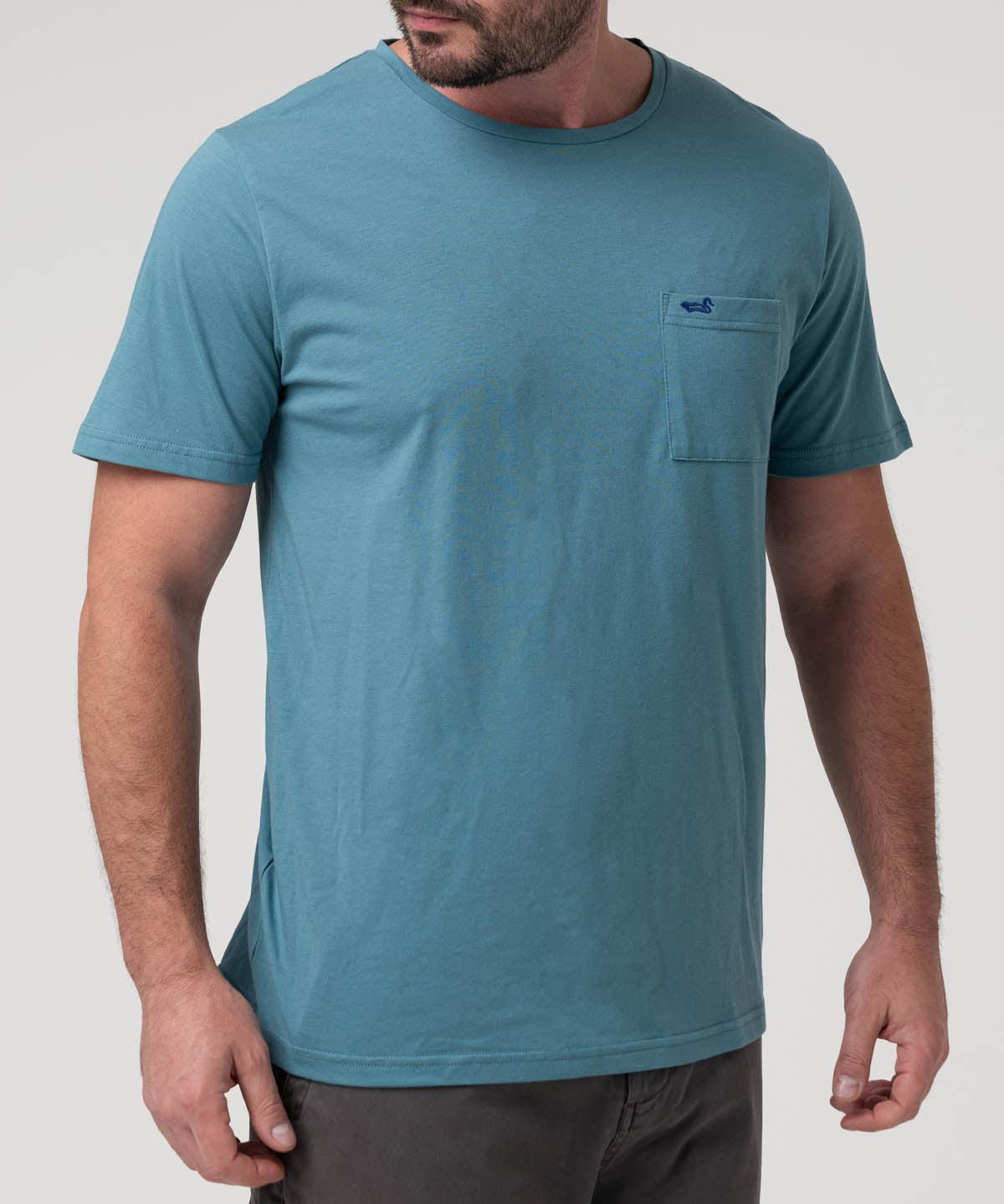 Polera Algodón Hombre Essentpoc Azul Rockford