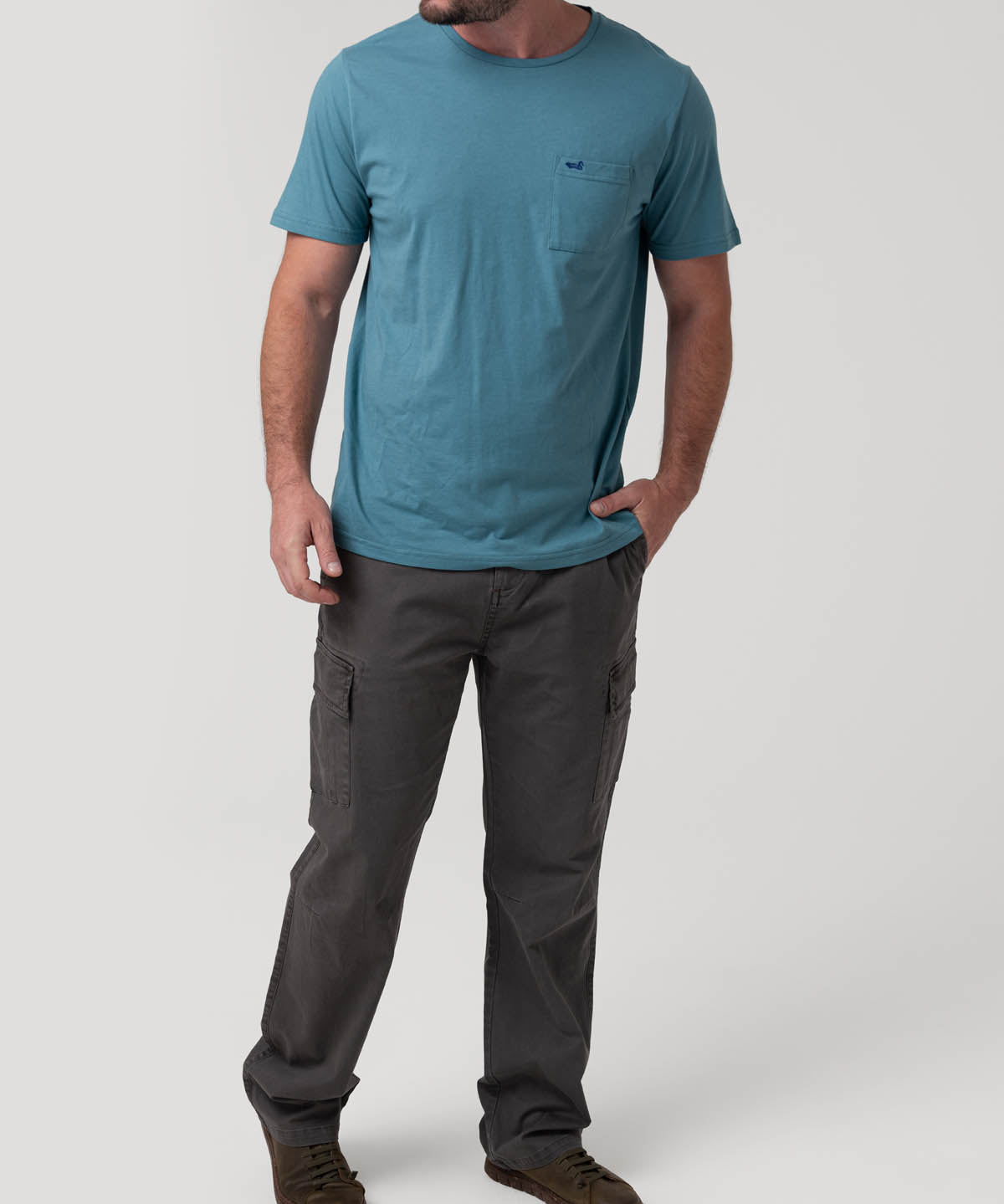 Polera Algodón Hombre Essentpoc Azul Rockford