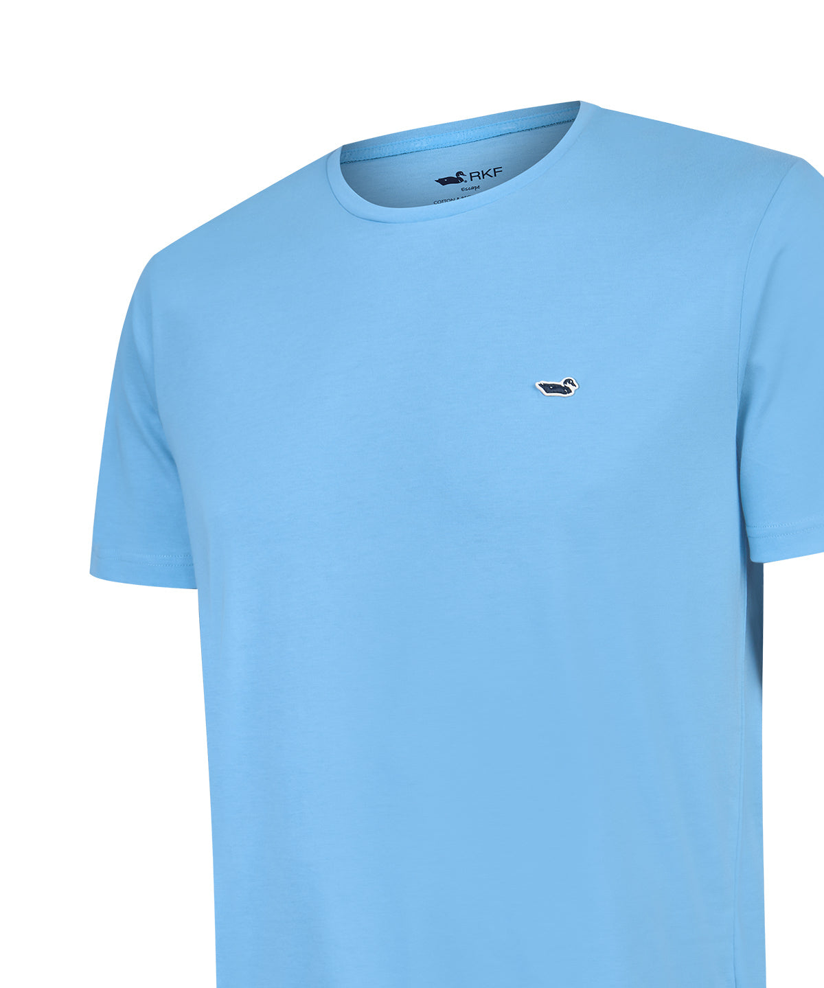 Polera Algodón Reciclado Hombre Essential Azul Rockford