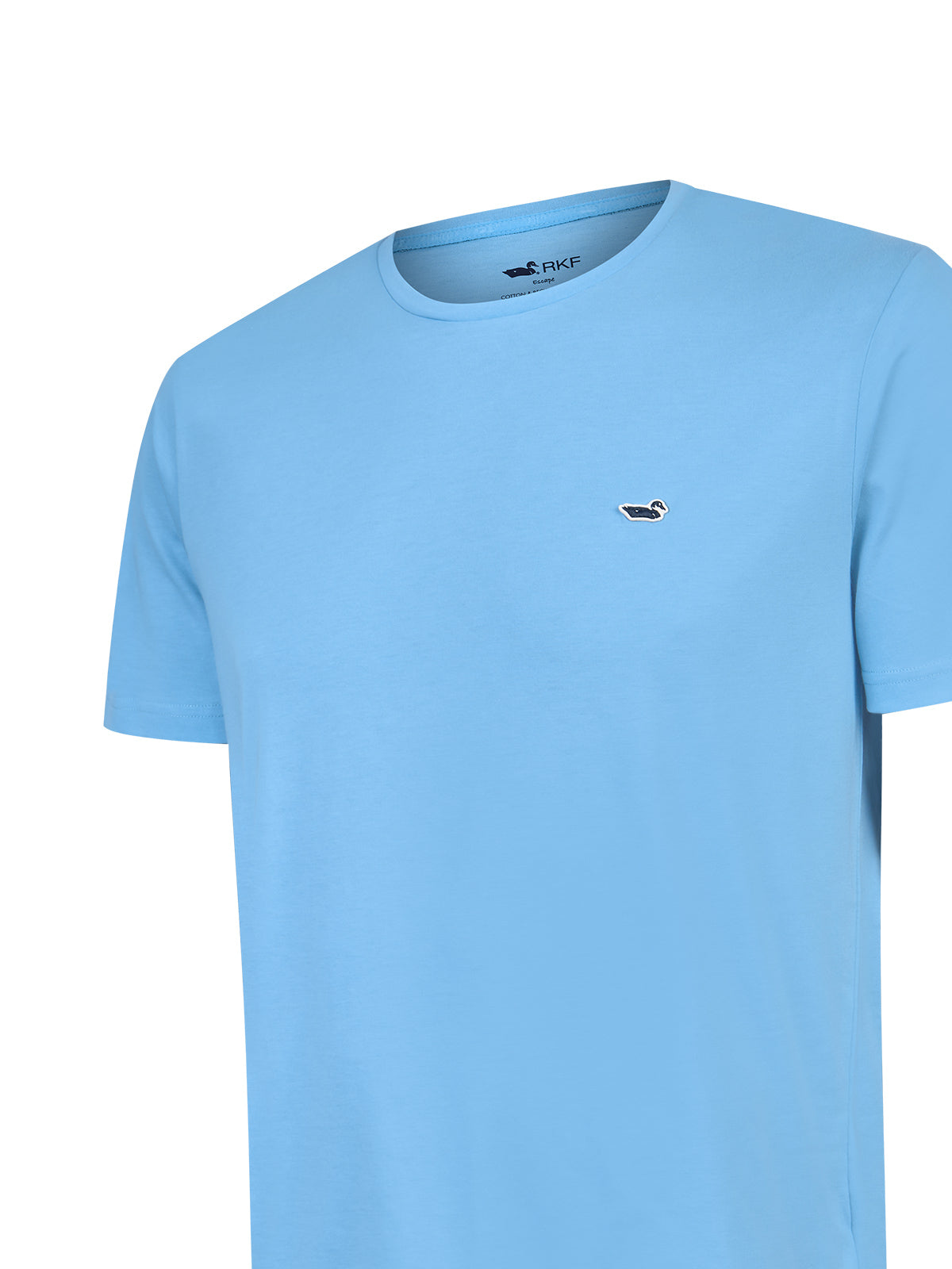 Polera Algodón Reciclado Hombre Essential Azul Rockford