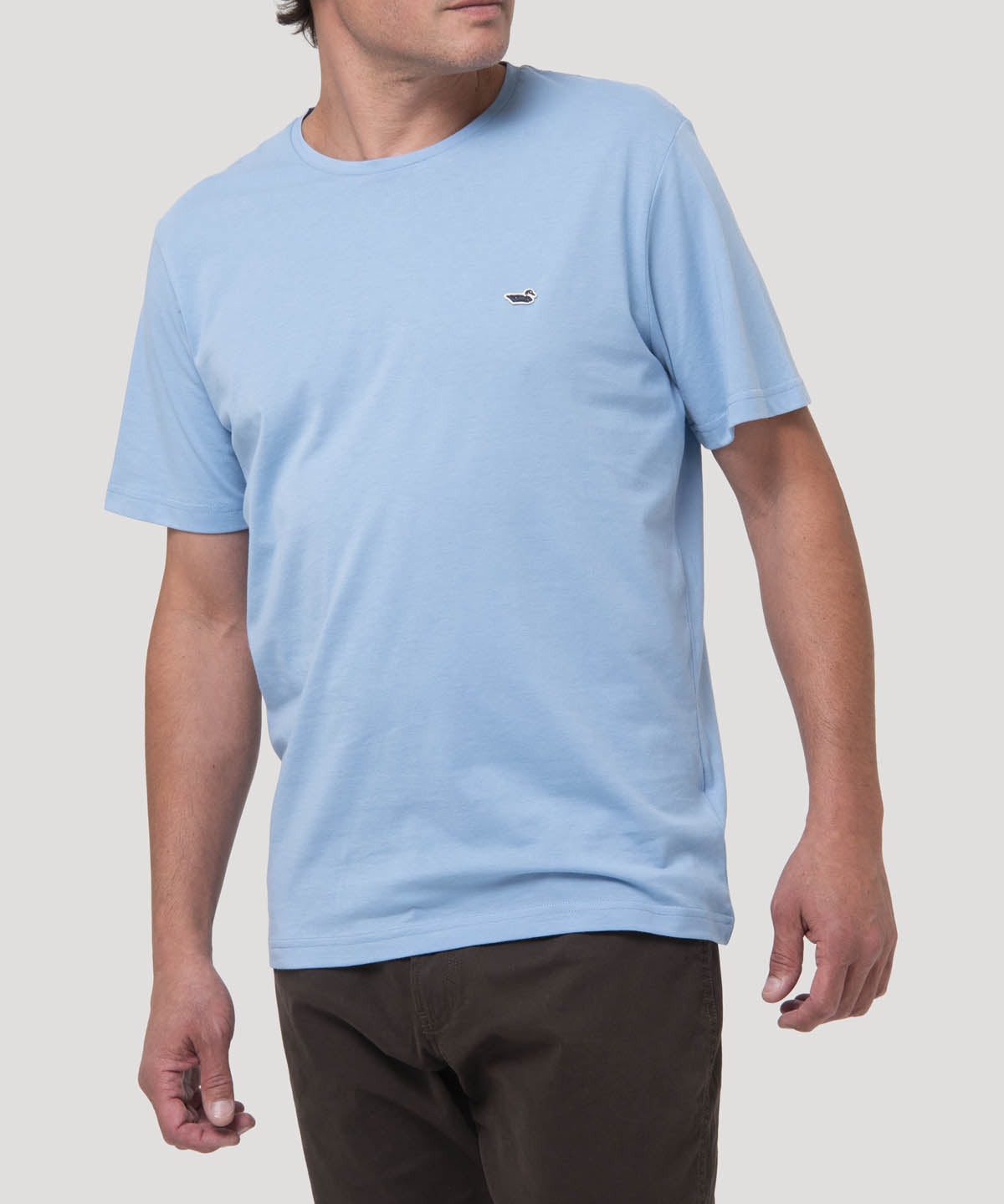 Polera Algodón Reciclado Hombre Essential Azul Rockford