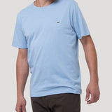 Polera Algodón Reciclado Hombre Essential Azul Rockford