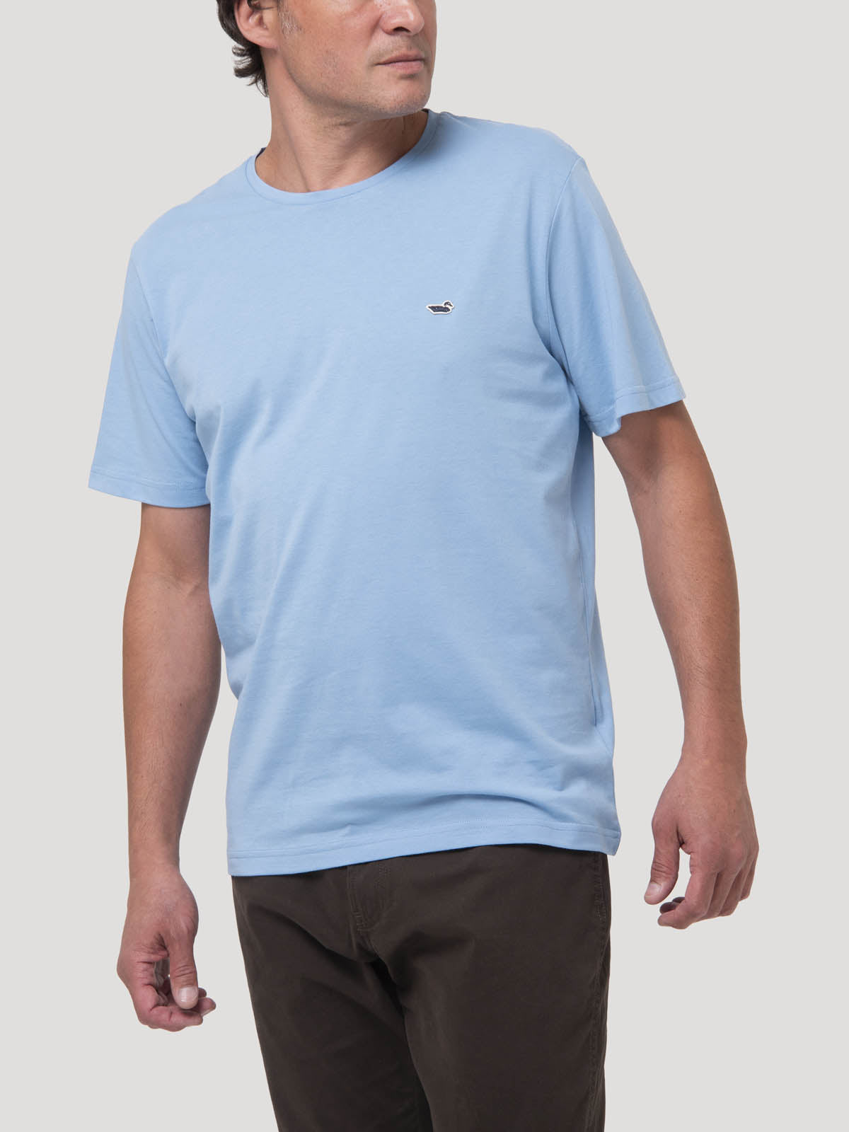 Polera Algodón Reciclado Hombre Essential Azul Rockford