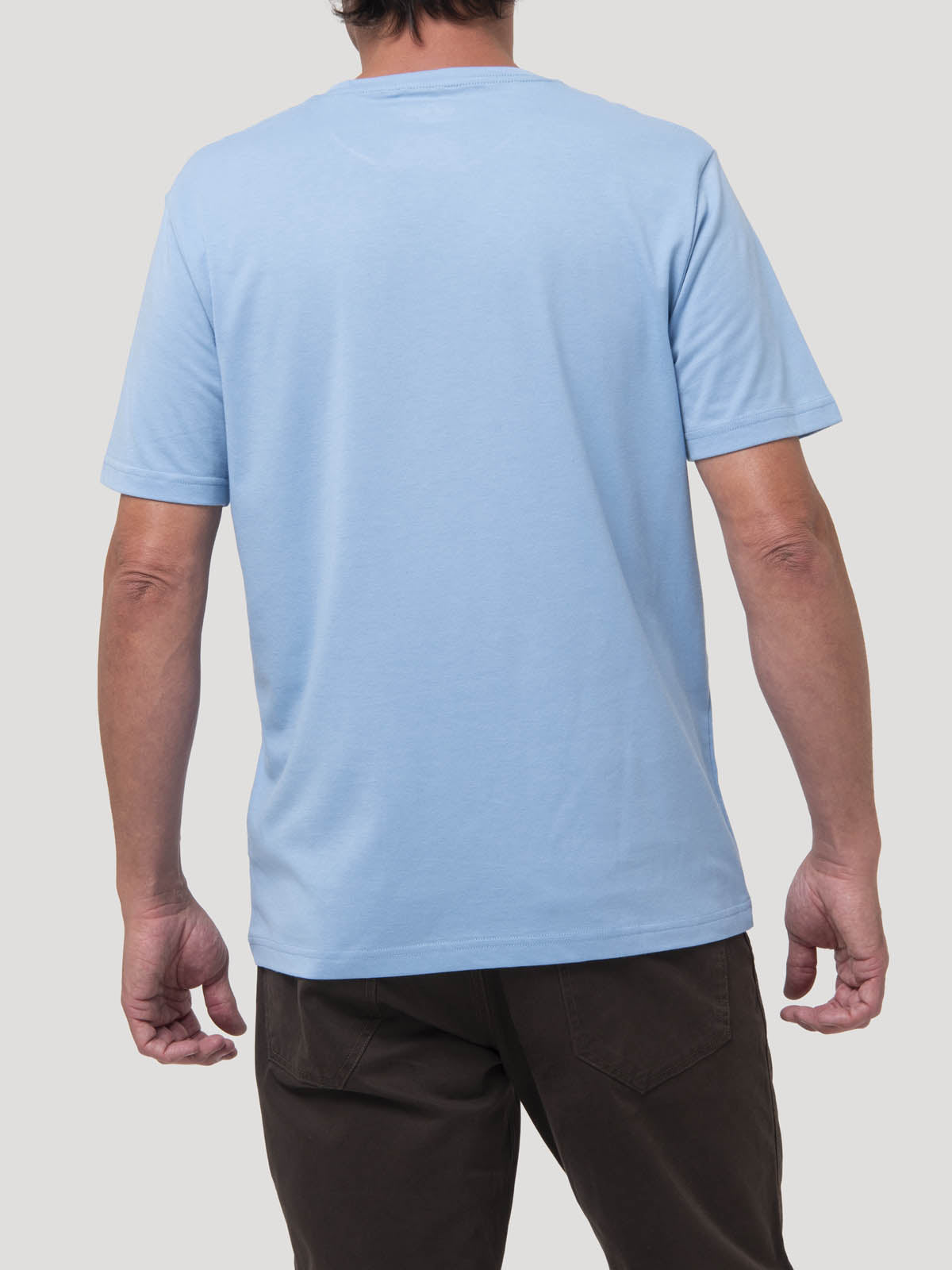 Polera Algodón Reciclado Hombre Essential Azul Rockford