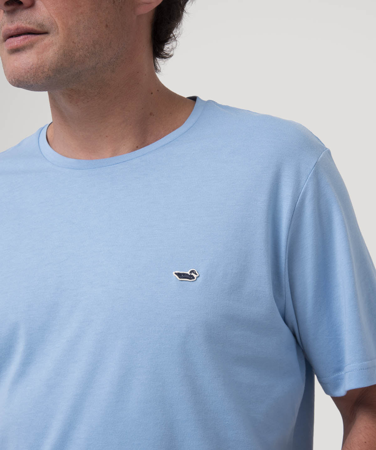 Polera Algodón Reciclado Hombre Essential Azul Rockford