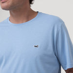 Polera Algodón Reciclado Hombre Essential Azul Rockford