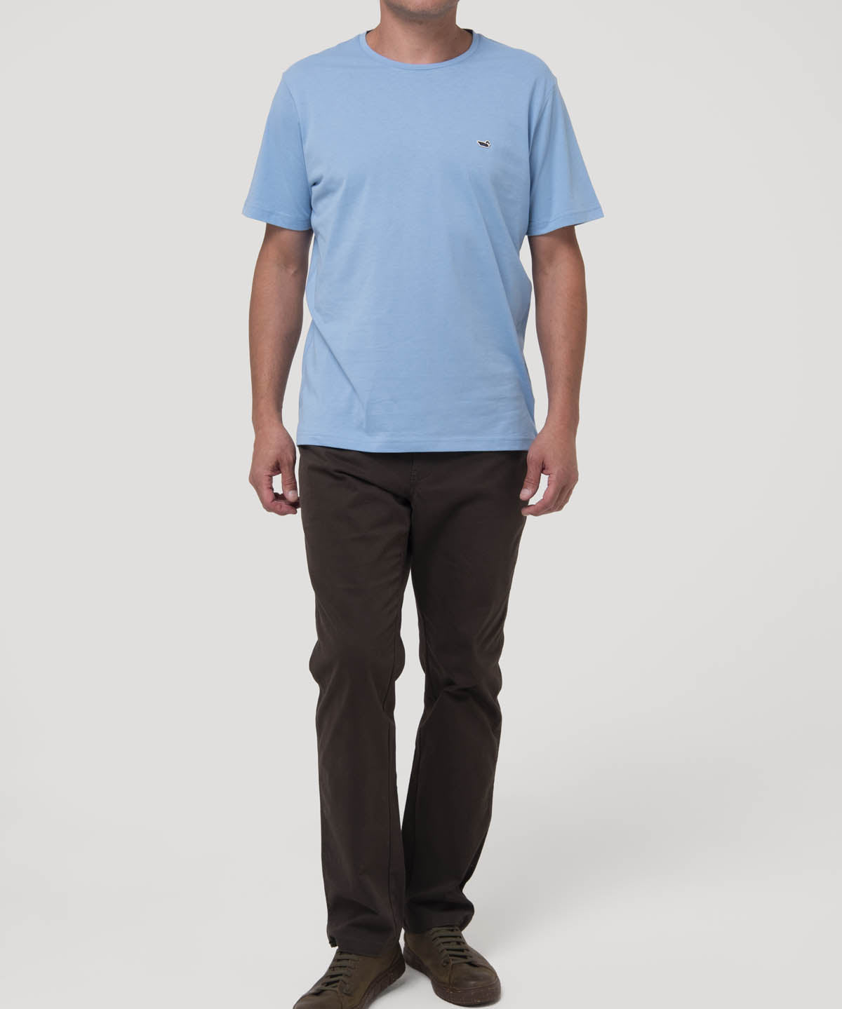 Polera Algodón Reciclado Hombre Essential Azul Rockford