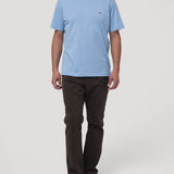 Polera Algodón Reciclado Hombre Essential Azul Rockford