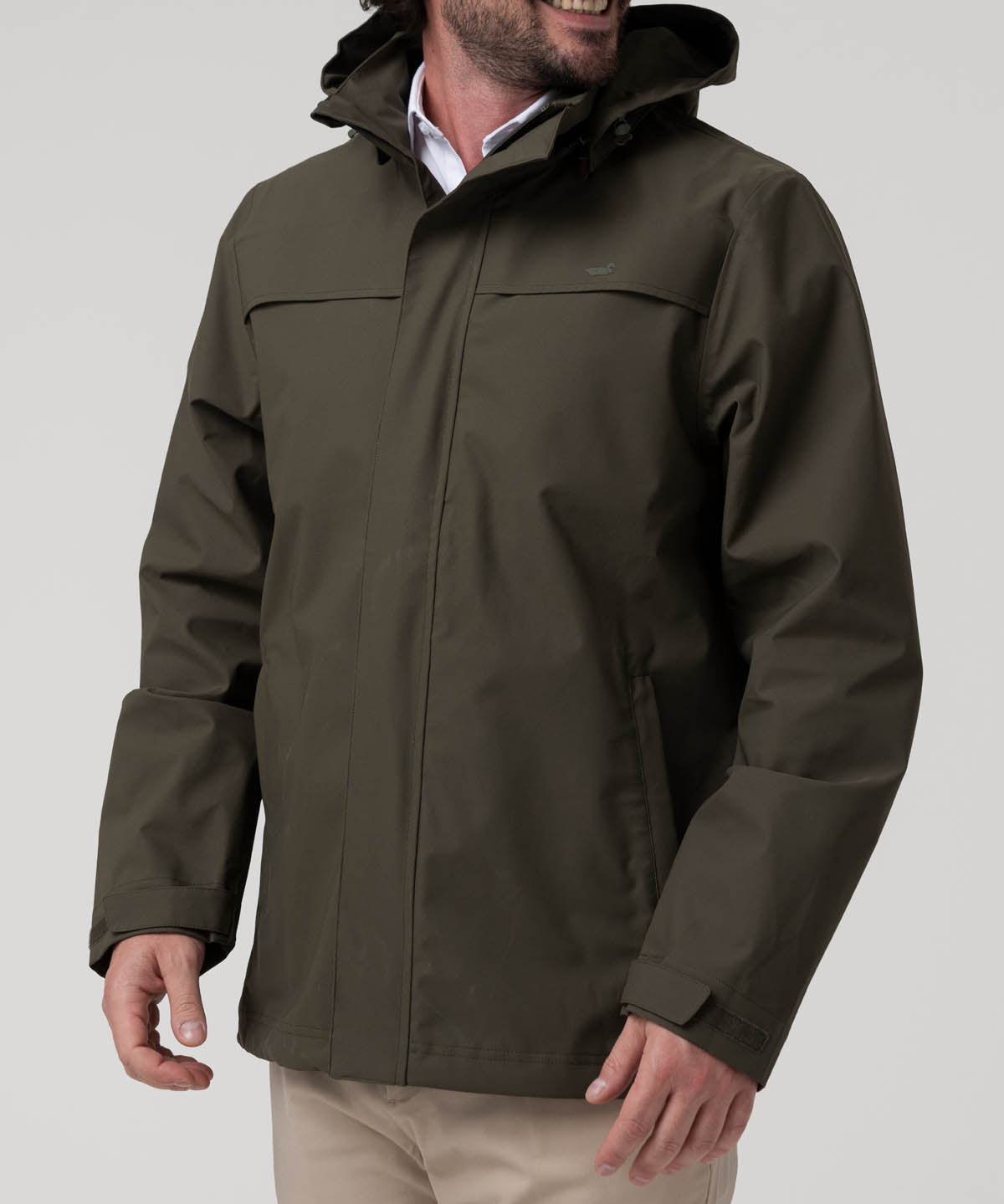Impermeable Poliéster Reciclado Hombre Rain Verde Rockford