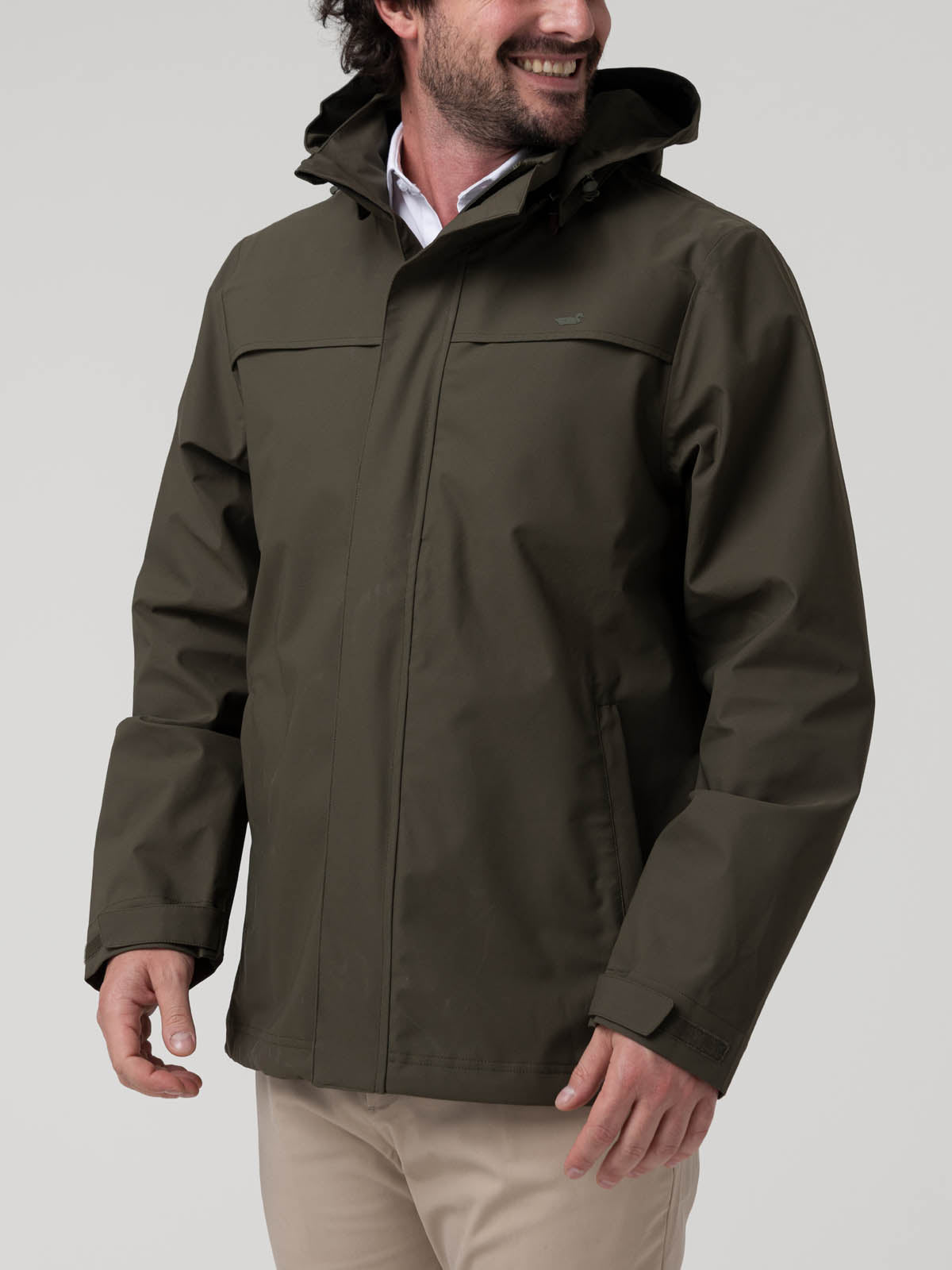 Impermeable Poliéster Reciclado Hombre Rain Verde Rockford