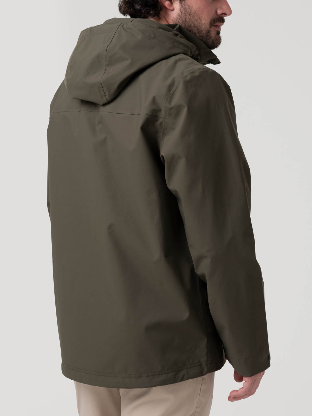 Impermeable Poliéster Reciclado Hombre Rain Verde Rockford