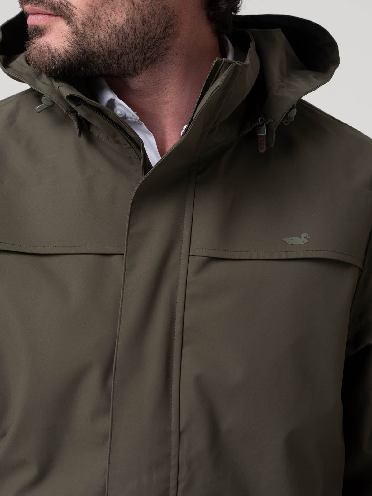 Impermeable Poliéster Reciclado Hombre Rain Verde Rockford