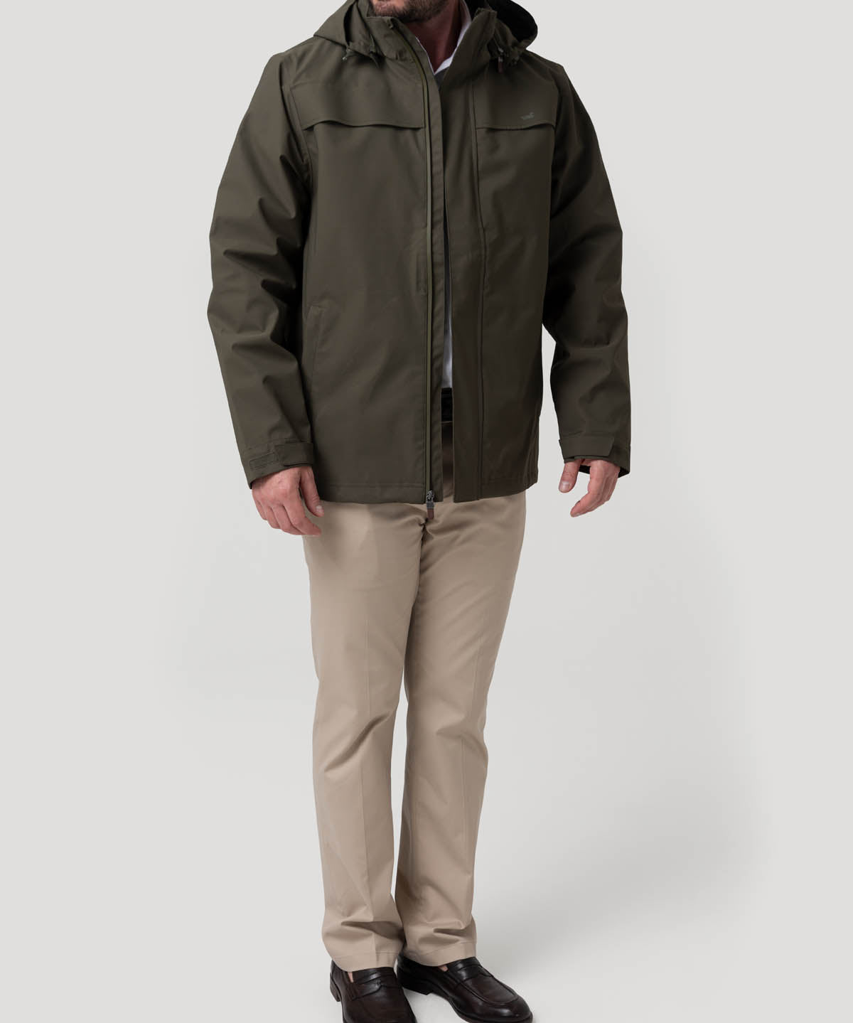 Impermeable Poliéster Reciclado Hombre Rain Verde Rockford