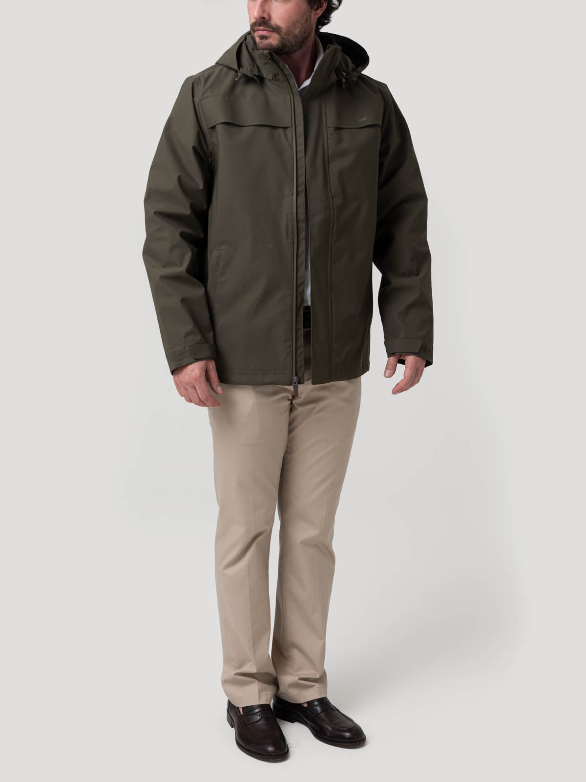 Impermeable Poliéster Reciclado Hombre Rain Verde Rockford