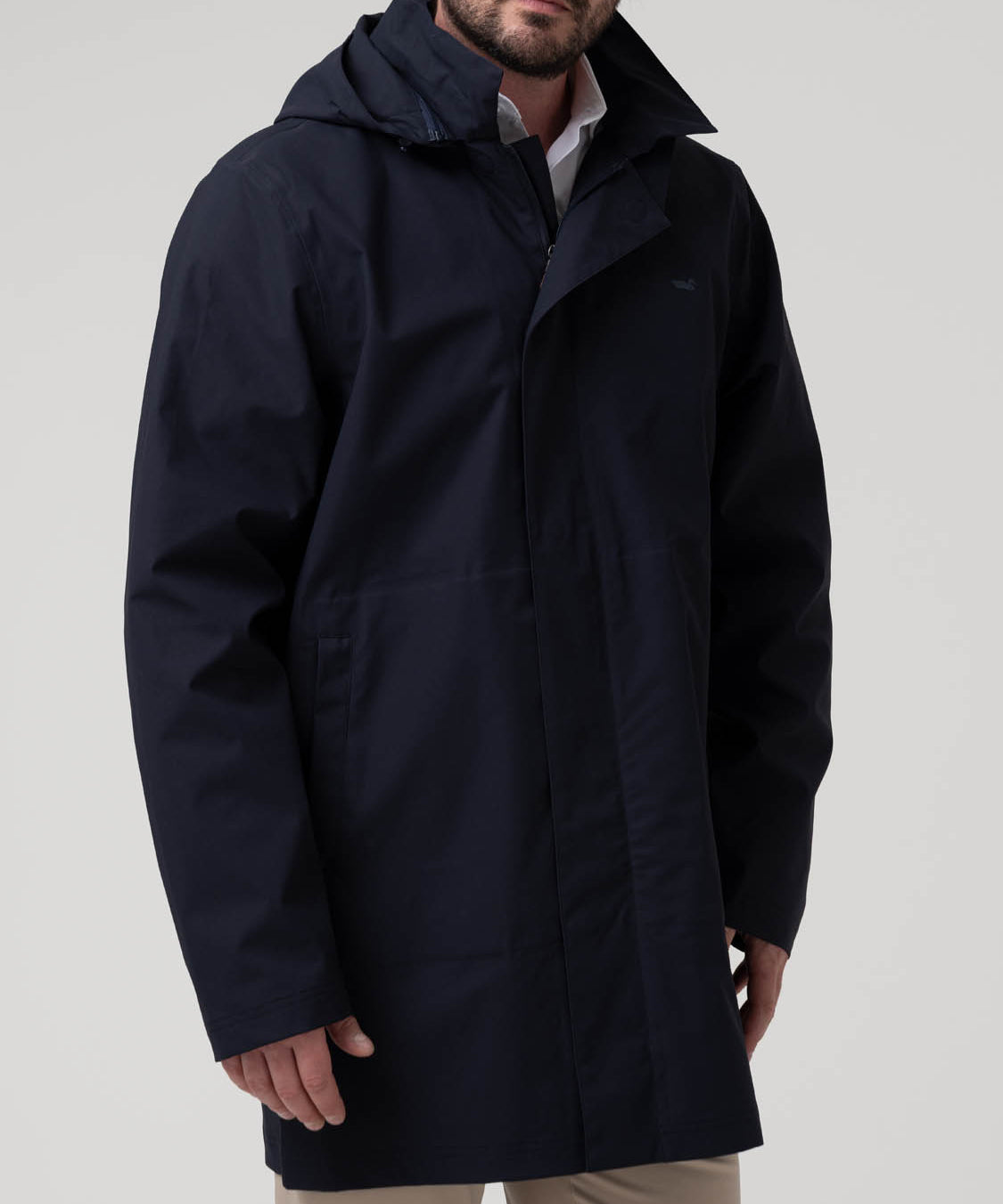 Impermeable Poliéster Reciclado Hombre Raincoat Azul Rockford