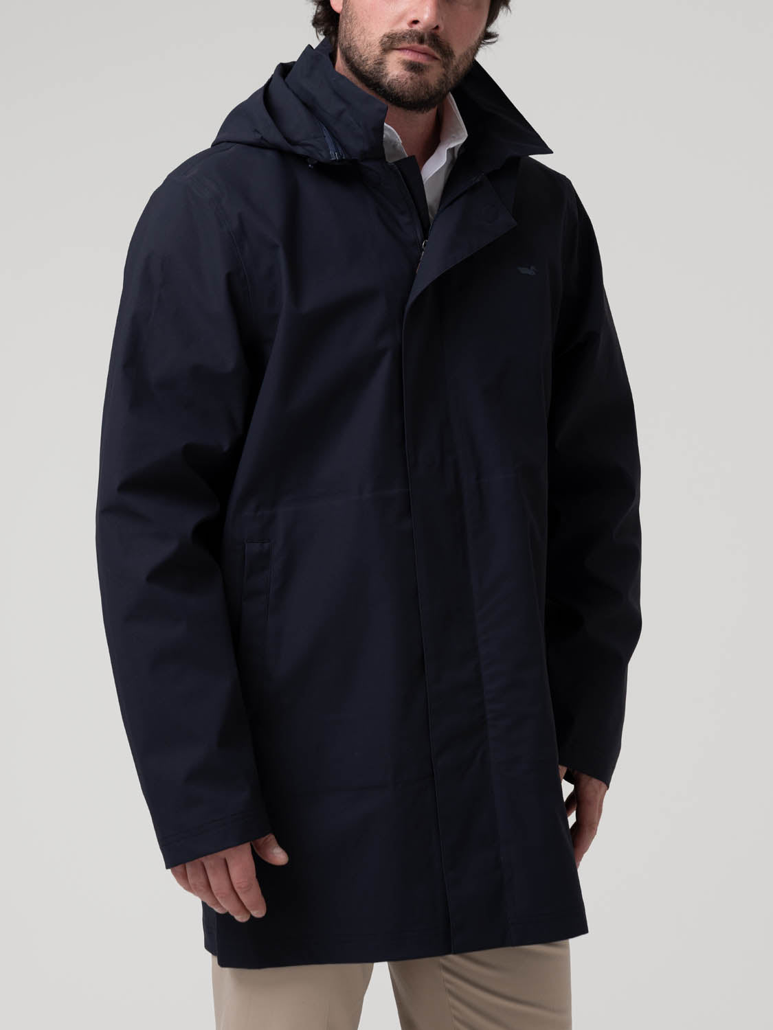 Impermeable Poliéster Reciclado Hombre Raincoat Azul Rockford