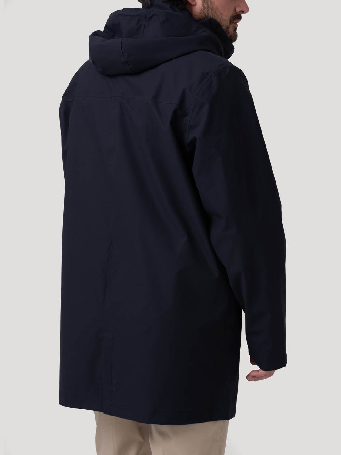 Impermeable Poliéster Reciclado Hombre Raincoat Azul Rockford