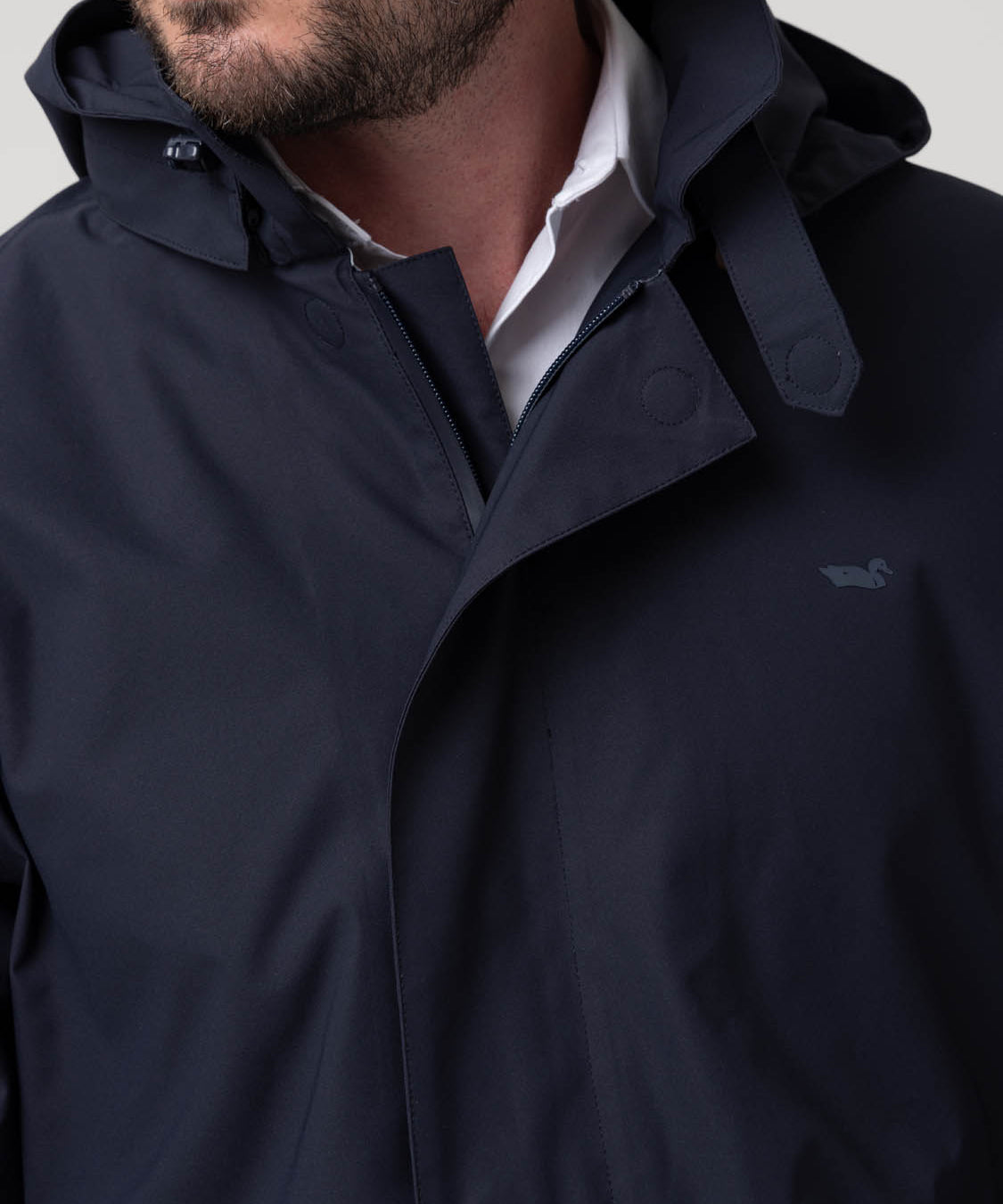 Impermeable Poliéster Reciclado Hombre Raincoat Azul Rockford