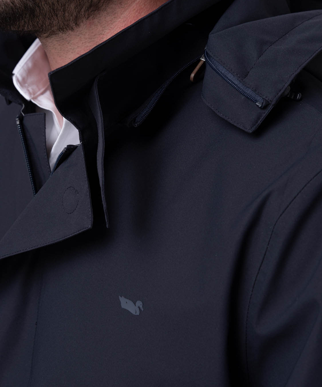 Impermeable Poliéster Reciclado Hombre Raincoat Azul Rockford