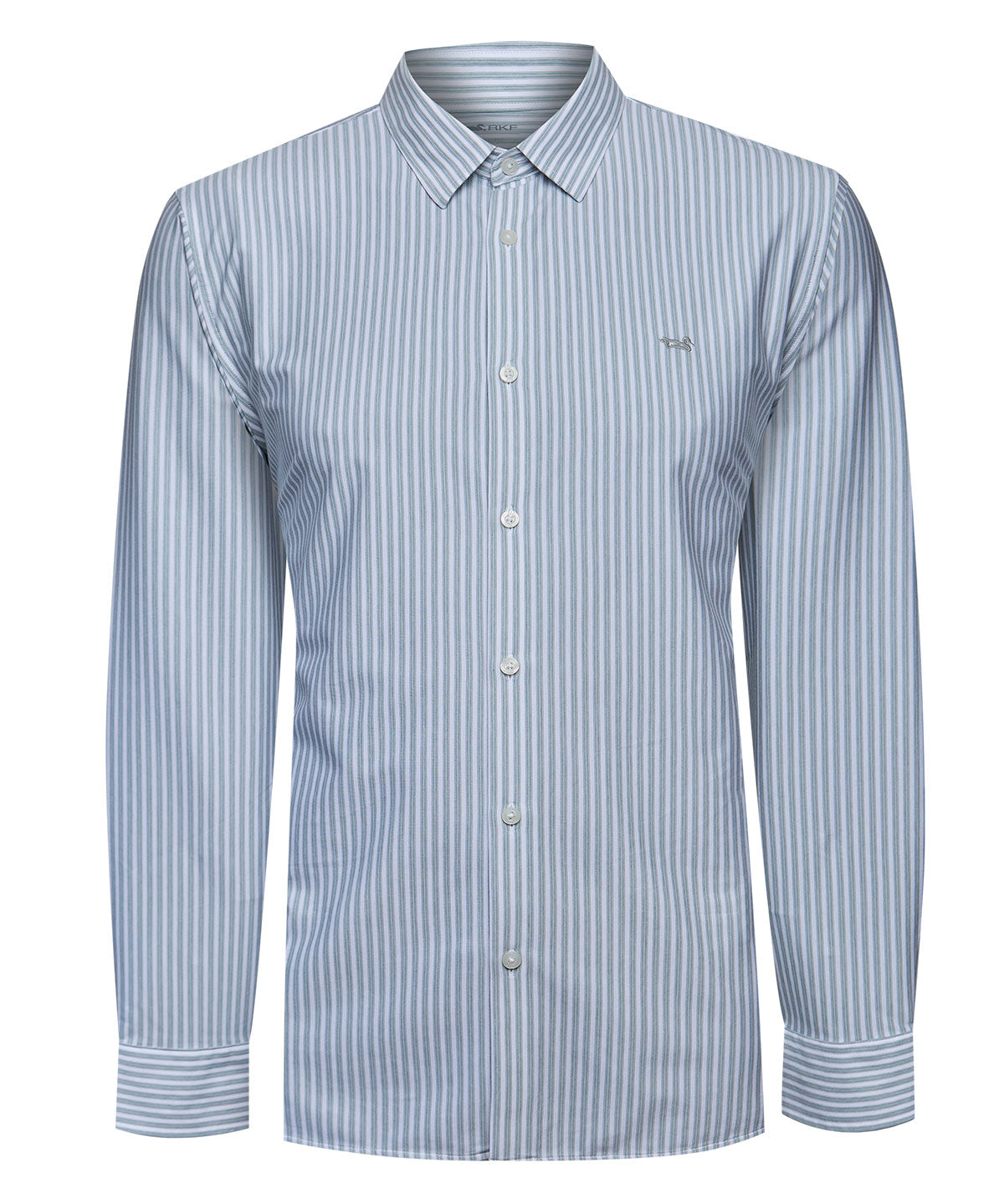 Camisa Algodón Hombre Rove Azul Rayas Rockford