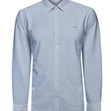 Camisa Algodón Hombre Rove Azul Rayas Rockford