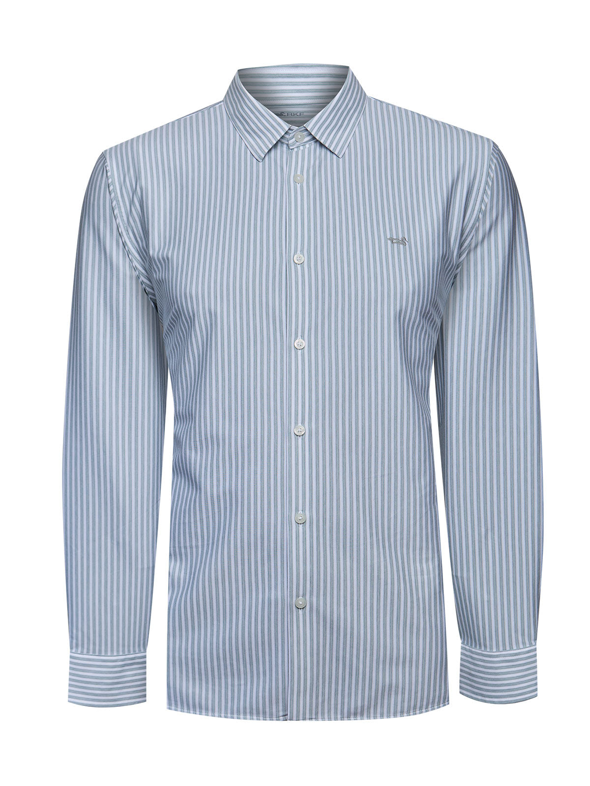 Camisa Algodón Hombre Rove Azul Rayas Rockford
