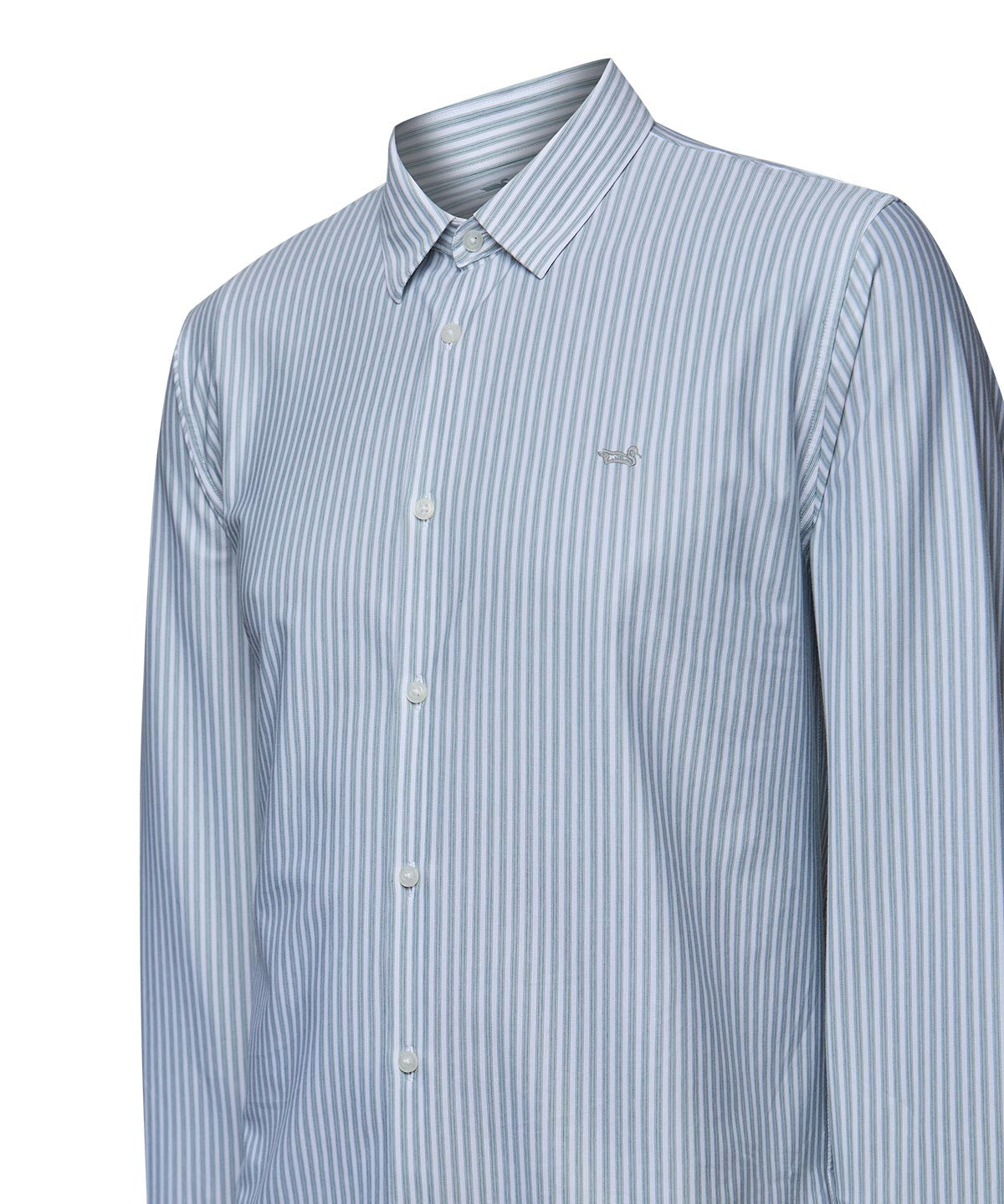Camisa Algodón Hombre Rove Azul Rayas Rockford