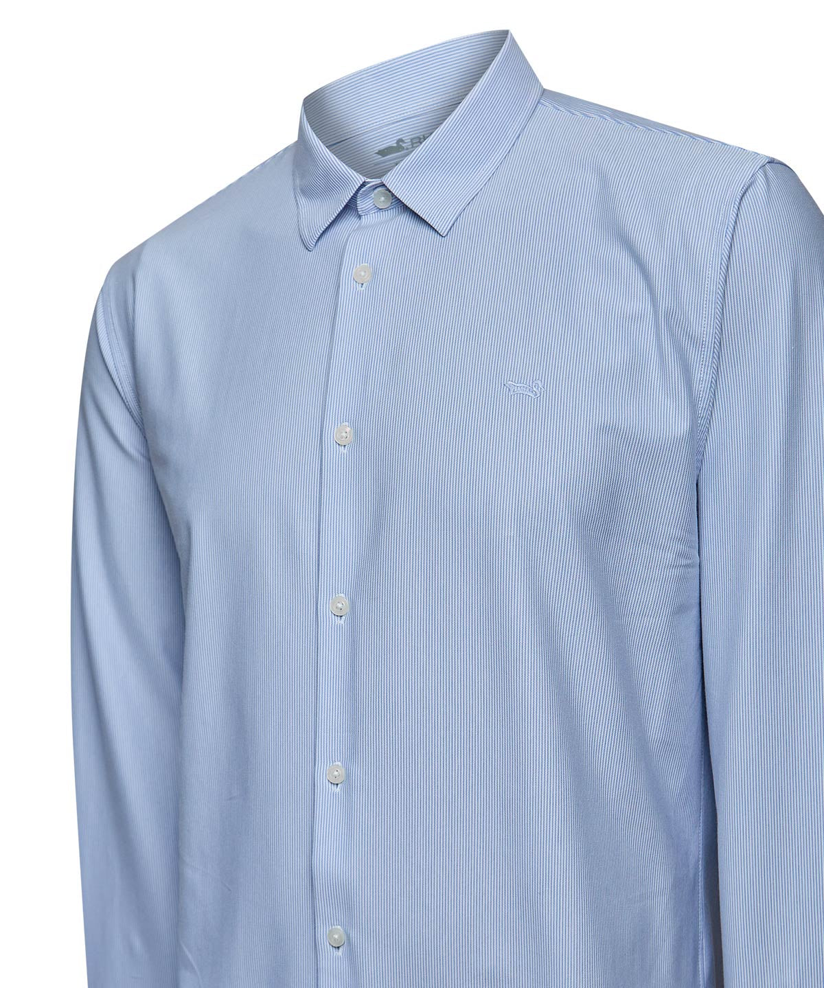 Camisa Algodón Hombre Rove Azul Rayas Rockford