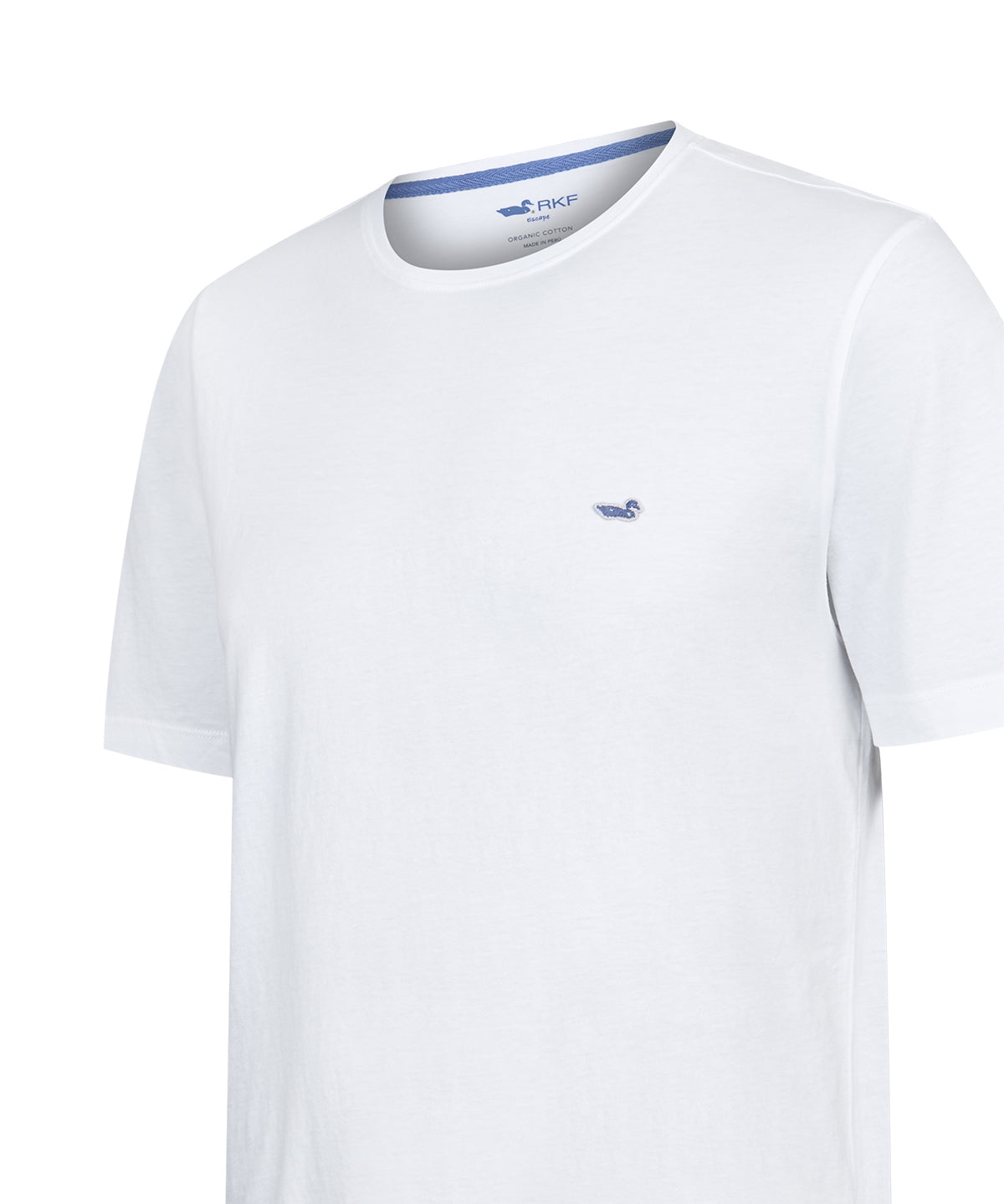 Polera Algodón Orgánico Hombre Basic Blanco Rockford