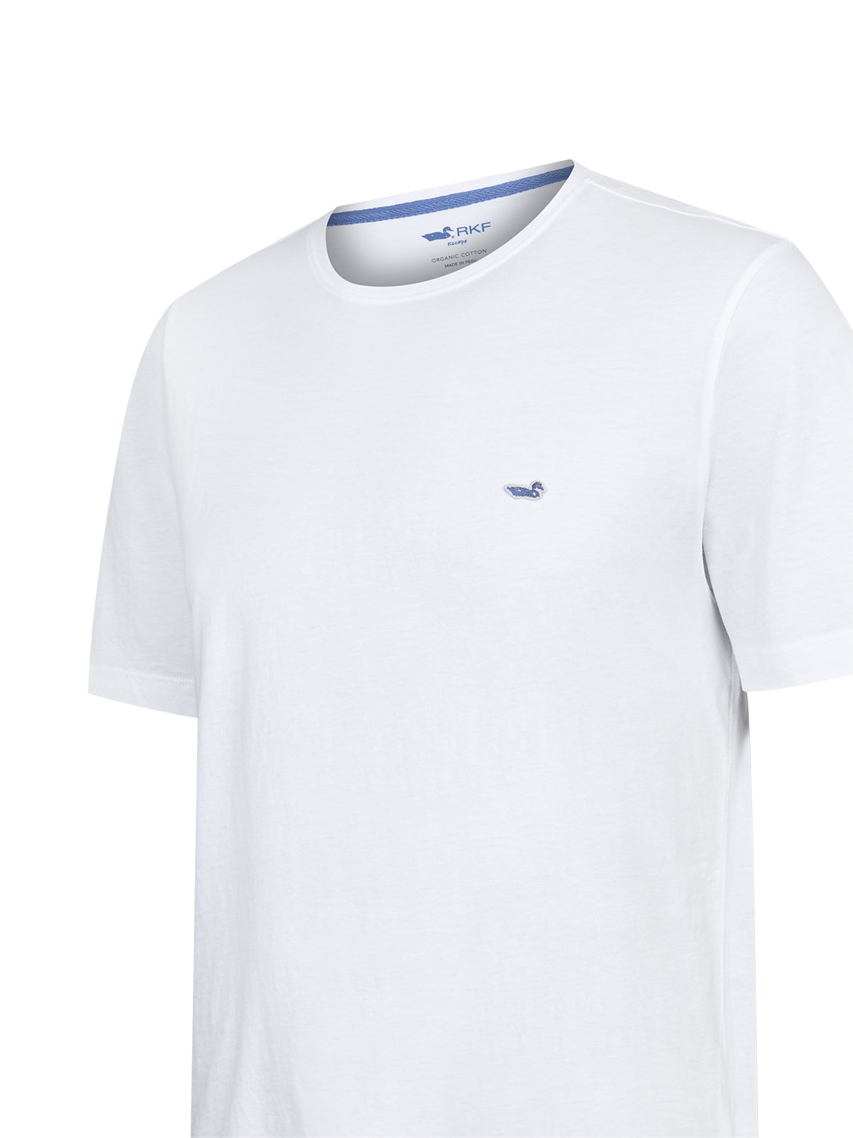 Polera Algodón Orgánico Hombre Basic Blanco Rockford