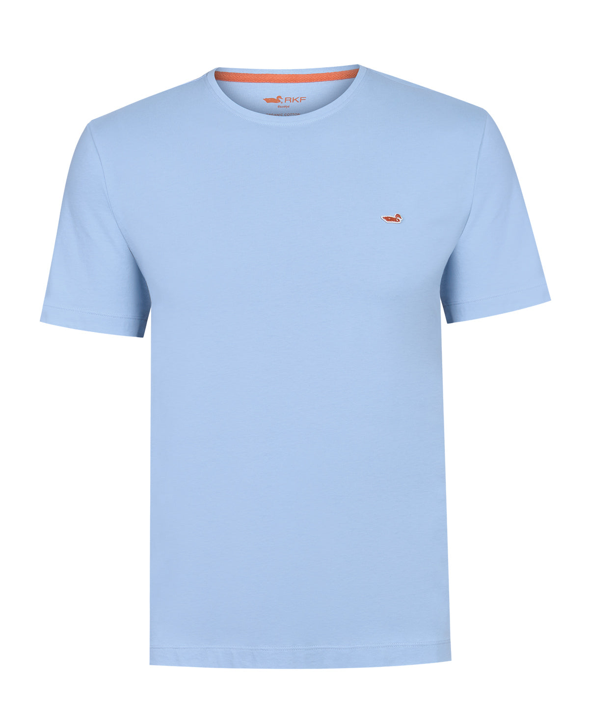 Polera Algodón Orgánico Hombre Basic Celeste Rockford