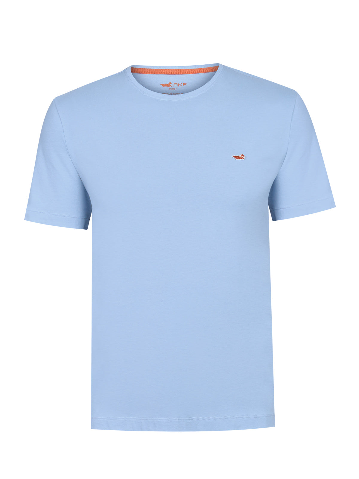 Polera Algodón Orgánico Hombre Basic Celeste Rockford